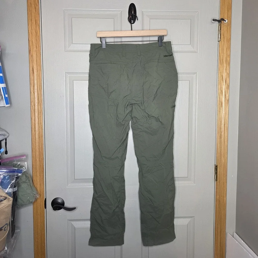 Marmot Hiking Pants Men 34 Khaki Green Stretch Technical Outdoor Gorpcore Cargo